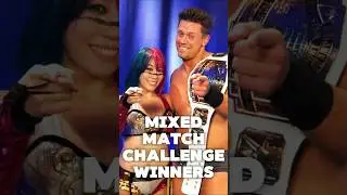 When The Miz and Asuka won the WWE Mixed Match Challenge #wwe #wrestling #shorts
