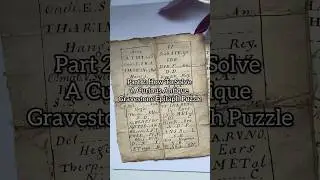 Part 2: How to solve a curious antique gravestone epitaph puzzle&hellip;