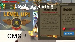 Rebirthing at lvl 1B Giant Simulator