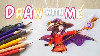 How to Draw MEGUMIN  (Explosion) from Konosuba Staep by Step Tutorial with Pencils
