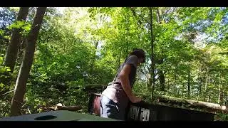Cutting wood with dad