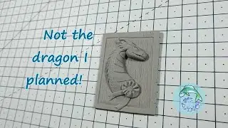 First time using Super Sculpey | Sculpting a little dragon plaque