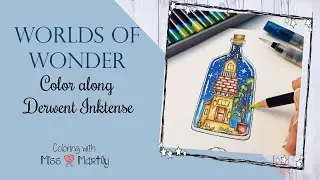 Worlds of Wonder with Derwent Inktense | Bottle 2 | Johanna Basford