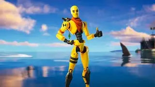 Fortnite - Dummy Skin (Yellow) Gameplay! Crown Win! (no commentary)