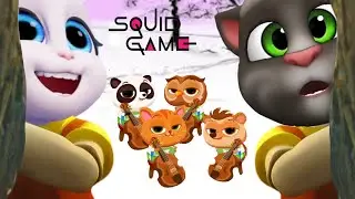 My Talking Tom Friends 😍 Squid Game Funny Bubbu School