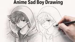 Anime sad and Emotional Boy Drawing #Anime#Drawing#Art#boy#easydrawing 