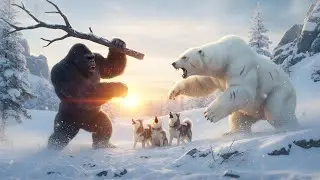 King Kong vs Giant Polar Bear: Saving Husky Dogs on Cracking Ice: Ultimate Clash