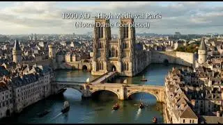 PARIS CITY -3D TIMELAMPSE | PARIS CITY EVOLUTION | #3dtimelapse #aicity 