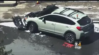 Police Chase Ends With Car Crash In Acton
