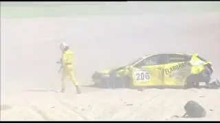 Campionato Italiano Turismo 2016. Race 1 Autodromo Vallelunga Piero Taruffi. Matteo Leone Huge Crash