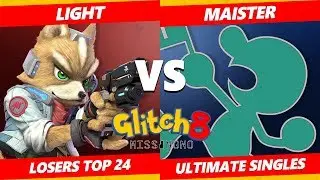 Glitch 8 SSBU - Maister (Game & Watch) Vs. Rogue | Light (Fox) Smash Ultimate Losers Top 24