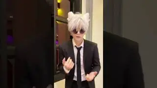 Kitty Gojo is dancing 😅 #gojo #cosplay #dance #tiktok #trend #shorts #shortvideo