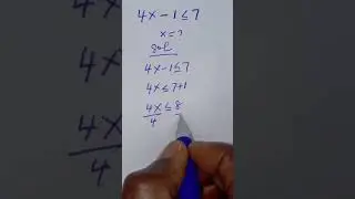A Nice Enequality | How To Solve Fir X? #shortsvideo #algebra #mathematics