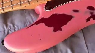 How I relic a Pink Precision Bass.