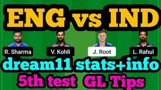ENG vs IND Dream11|ENG vs IND Test|ENG vs IND Dream11 Team Prediction|
