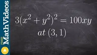 How to write the equation of the tangent line with implicit differentiation