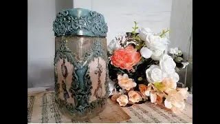 #Decoupage Coffee jar tutorial#