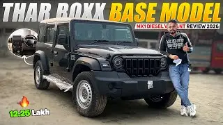 New Mahindra Thar Roxx MX1 Base Model Review 2026🔥| Mileage, Features & Price