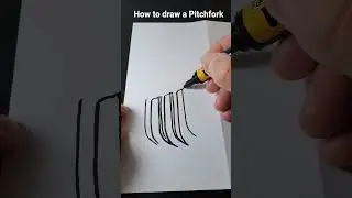 How to draw a Pitchfork #sketch#art#drawing #blackmarker