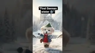 Lumi sees snow for the first time ❄️🥹Cold outside, warm heart ❤️#GermanWinter #SnowDay #CuteShorts