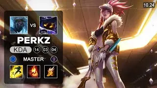 Perkz Akali Mid vs Veigar - EUW Master Patch 10.24