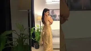 Glamorous Beige Color Net Saree With Sequins Work Blouse