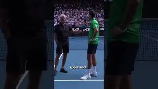 Novak Djokovic pays tribute to Lorenzo Musetti 💙👏 #ausopen #tennis