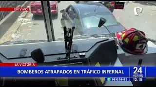 La difícil tarea de los bomberos: intenso tráfico en La Victoria obstaculiza labor