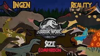 Jurassic World Fallen Kindom size comparison with Accurate Dinosaurs - ANIMATION (Stick Nodes)
