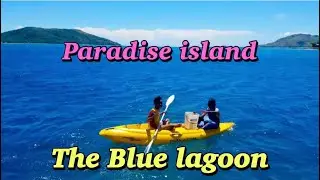 Sailing to the island of Blue lagoon in Fiji, the filming location of the movie Blue lagoon.