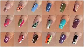 Easy nail art designs compilation || Flower nail art compilation || Dot nails