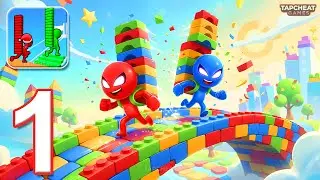 Bridge Race - Gameplay Walkthrough Part 1 - Bridge Stack Race io Tournament (Android, iOS)