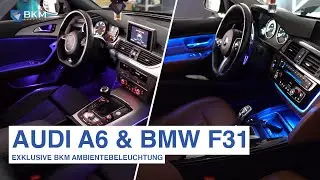 AUDI A6 + 3er BMW F31I Exklusive BKM Ambientebeleuchtung // BMW Tacho- + Innenraumbeleuchtung