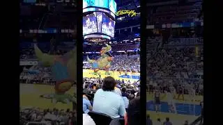 AUGMENTED REALITY Dinosaurs Are Taking Over this NBA Basketball Game!