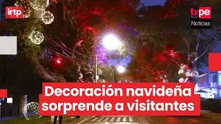 San Isidro enciende luces navideñas en la av. Daniel Hernández y atrae a visitantes