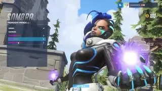 Sombra - Cyberspace - Overwatch Legendary Skin Spotlight (all intros, emotes, poses)