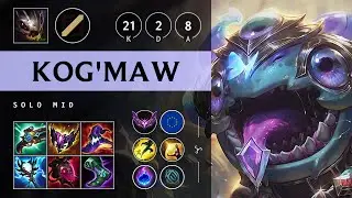 Kog'Maw Mid vs Syndra: Legendary - EUW Master Patch 14.18