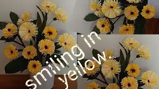 Bright yellow blooms / flowermaking tips / phiniz paper flowers / waste material flowers. ❤️❤️