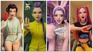 Zoey Rumi Makeup Trend  Color Mixing Challenge 💖 🫦 ❤️  🤍