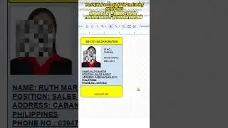 PART 9 | How to create ID for free using google docs | Simple & Easy Tagalog Tutorial #shorts