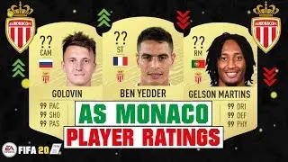 FIFA 20 | AS MONACO PLAYER RATINGS 😳🔥| FT. BEN YEDDER, GOLOVIN, GELSON MARTINS... etc