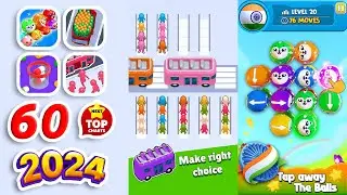 Bus Sorting!, Tap Away Bubble Puzzle Game!, Queue Jam!, Pill Jam! | Next Top Charts