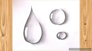 Su damlası çizimi ✍️ Aşırı kolay karakalem su damlası çizimi