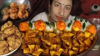 SPICY🔥EGGS JACKFRUIT MASALA CURRY(Recipe in Vdo) Mukbang ASMR Eating & Cooking Delicious Lunch
