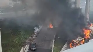 LAMENTABLE EXPLOSION DE PIPA CERCA METRO SANTA MARTHA LINEA A