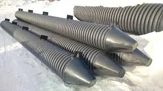 Понтоны из трубы ПНД с волнорезом, для самоходного понтона