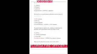 FLORIDA FIRE OFFICER 2 EXAM AND PRACTICE EXAM NEWEST ACTUAL EXAM 500 QUESTIONS AND CORRECT DETAILED