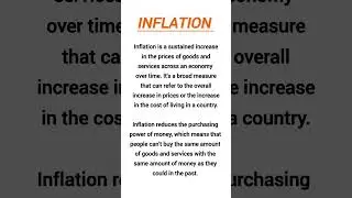 What is inflation ? Definition of Inflation #inflation #economics #youtubeshorts #shorts