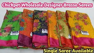 wholesale Designer Brasso saree shop in chickpet Bangalore | art silk,soft silk,crepe,chiffon sarees