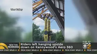 Riders left hanging upside down on Kennywood's Aero 360